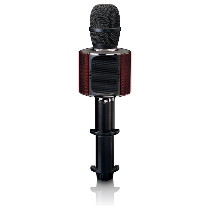 Lenco BMC-090 Micrófono Karaoke Inalámbrico Bluetooth Negro Metal Plástico 10m Batería 8h 5W
