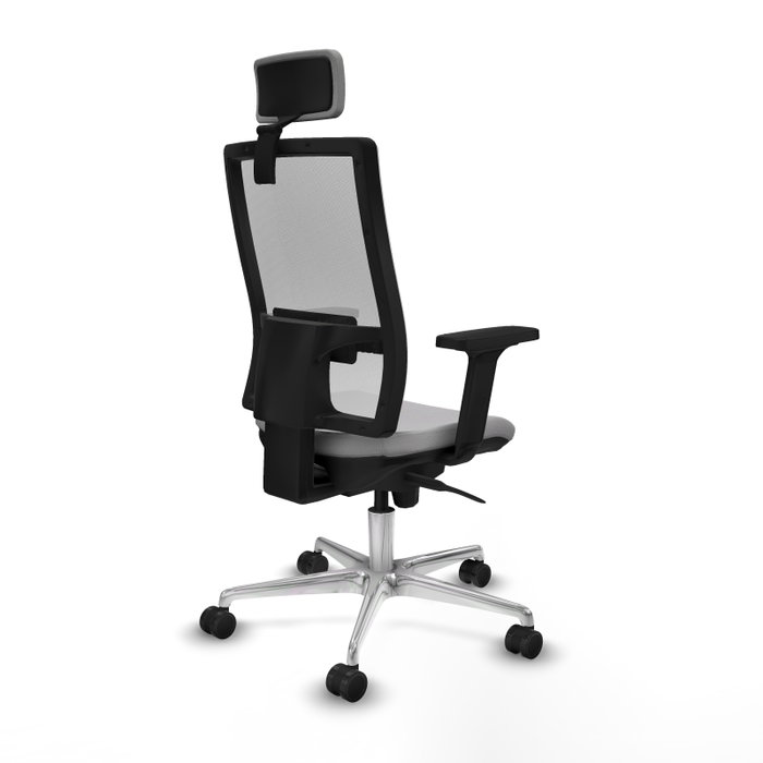 PIQUERAS Y CRESPO Silla de oficina Horna con mecanismo Sincro, Gris claro y Blanco PIQUERAS Y CRESPO Silla de oficina Horna con mecanismo Sincro, Gris claro y Blanco