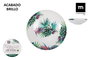 La Mediterranea Plato Hondo Melamina Tropic 21 cm x 5.3 cm Brillo (24 Unidades)
