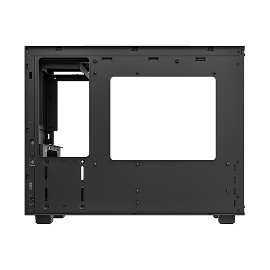 DeepCool CH160 PLUS, Caja PC Small Form Factor, Micro ATX/Mini-ITX, Negro, Ventana Vidrio Templado