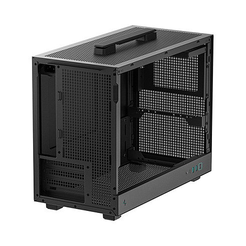 DeepCool CH160 PLUS, Caja PC Small Form Factor, Micro ATX/Mini-ITX, Negro, Ventana Vidrio Templado