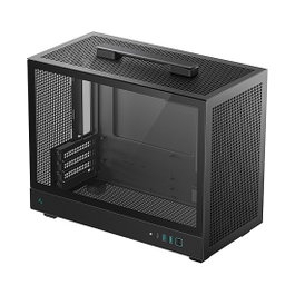DeepCool CH160 PLUS, Caja PC Small Form Factor, Micro ATX/Mini-ITX, Negro, Ventana Vidrio Templado