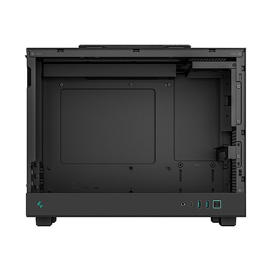 DeepCool CH160 PLUS, Caja PC Small Form Factor, Micro ATX/Mini-ITX, Negro, Ventana Vidrio Templado