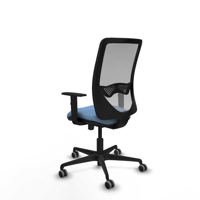 PIQUERAS Y CRESPO Silla de oficina Zulema con mecanismo Sincro/Traslack Azul cielo y Gris