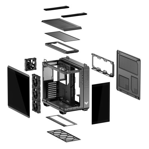 Asus Caja Torre Midi Gaming TUF GAMING GT502 Horizon TG ARGB Negra con Panel de Vidrio Templado