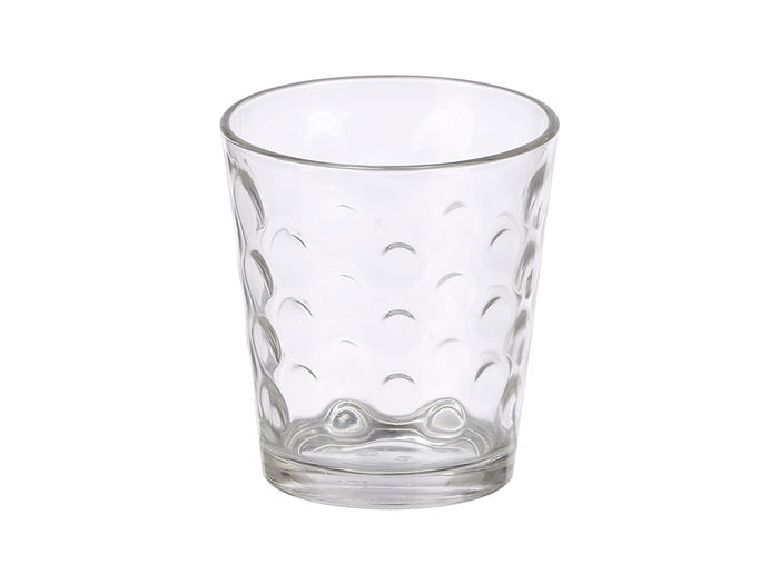 Vivalto Set 6 Vasos Puntos 280ml Vidrio Transparente 27x9x16cm (Set de 8)