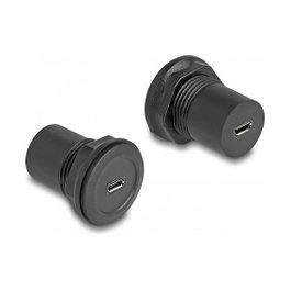 DeLOCK Conector USB 2.0 Tipo Micro-B a USB 2.0 Tipo Micro-B Integrado Negro