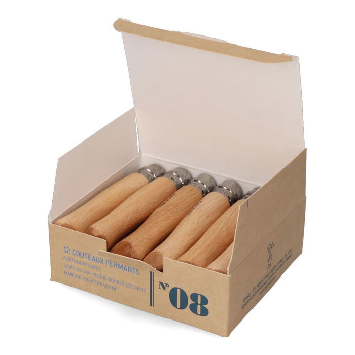 Opinel Navaja N° 8 Acero Inoxidable Hoja 8.5 cm Mango Haya