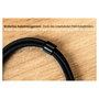 GoodConnections USB-C 2.0 Cable 1m con Pantalla Digital, Textilmantel, 100W, Grafito