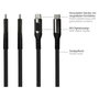 GoodConnections USB-C 2.0 Cable 1m con Pantalla Digital, Textilmantel, 100W, Grafito