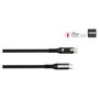 GoodConnections USB-C 2.0 Cable 1m con Pantalla Digital, Textilmantel, 100W, Grafito