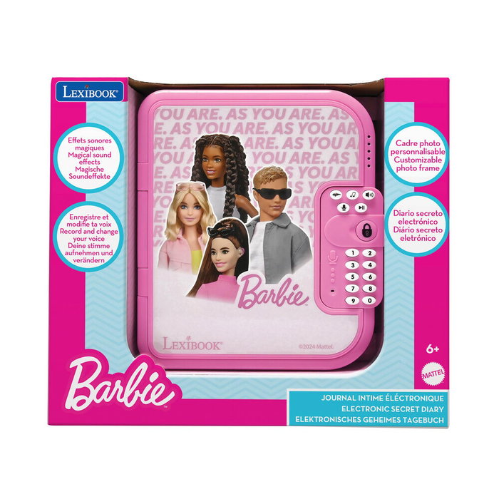 Lexibook Diario electrónico de Barbie con caja fuerte