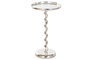 DKD Home Decor Mesita Auxiliar Colonial Plateado Aluminio 35 x 61 x 35 cm