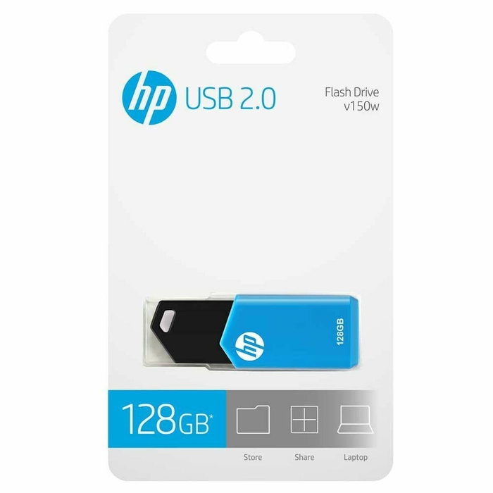 HP Unidad flash USB v150w 128 GB Negro, Azul