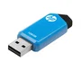 HP v150w Pendrive USB 2.0 128 GB, Factor de Forma Deslizante, Color Negro y Azul, 14 MB/s Lectura