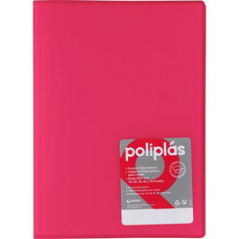 Carpeta Fundas (Tarifario) Grafoplas Pp Flexible Poliplas Trans. Fº 30 F. Fucsia (Set de 8)