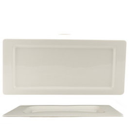 Summa - Fuente Rectangular Valet en Vitro Porcelana - 45x21 cm - Color Marfil - Vajilla