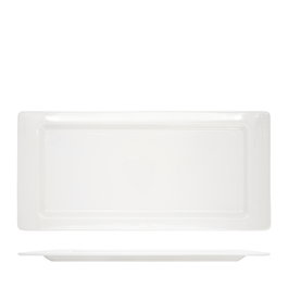 Summa Fuente Rectangular de Vitro Porcelana en Marfil 45x21 cm