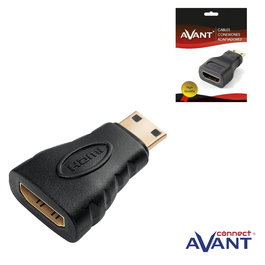 AVANT CONNECT Adaptador Mini HDMI Macho/Hembra, Adaptador Mini HDMI a HDMI Estándar - Referencia: 10PZS