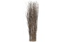 DKD Home Decor Lámpara de pie de Mimbre y Paulownia con Ramas, Marrón oscuro