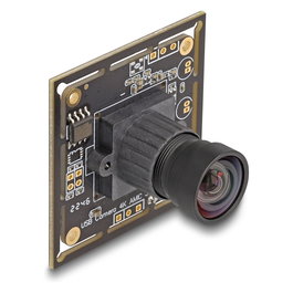 DeLOCK Módulo de Cámara USB 2.0 con Sensor Sony Starvis IMX415, 8.3MP, Resolución 4K Ultra HD (3840x2160) a 30 fps, Lente de Enfoque Fijo de 81°, para Windows 10/11