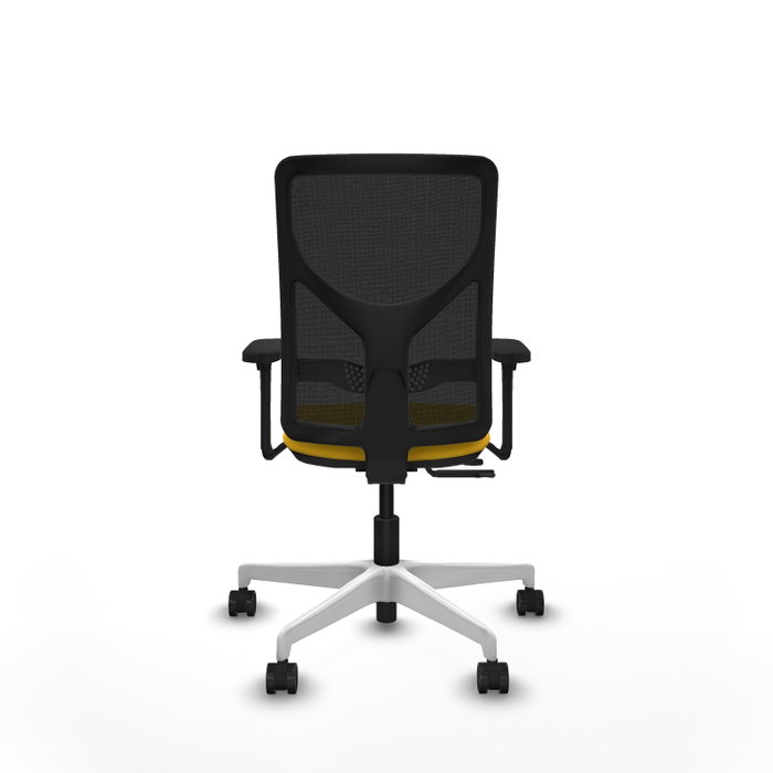 PIQUERAS Y CRESPO Silla de oficina Motilla con mecanismo Sincro/Traslack, Amarillo y Negro