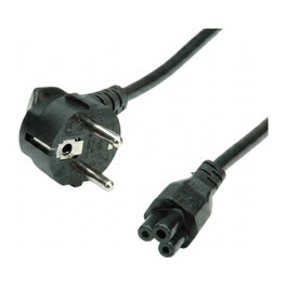 VALUE Netzkabel, 3pol. Notebook-Buchse, schwarz, 0,8 m