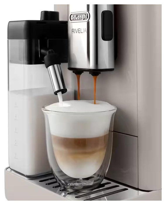 De'Longhi Rivelia EXAM 440.55.BG Cafetera Superautomática Beige 19 bares 1450W Café en Grano y Molido