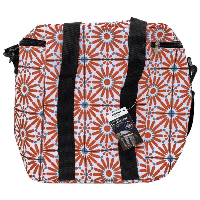 Cook Concept Bolsa Térmica Coup De Fraiche con Doble Asa y Correa, Estampado Verde o Naranja