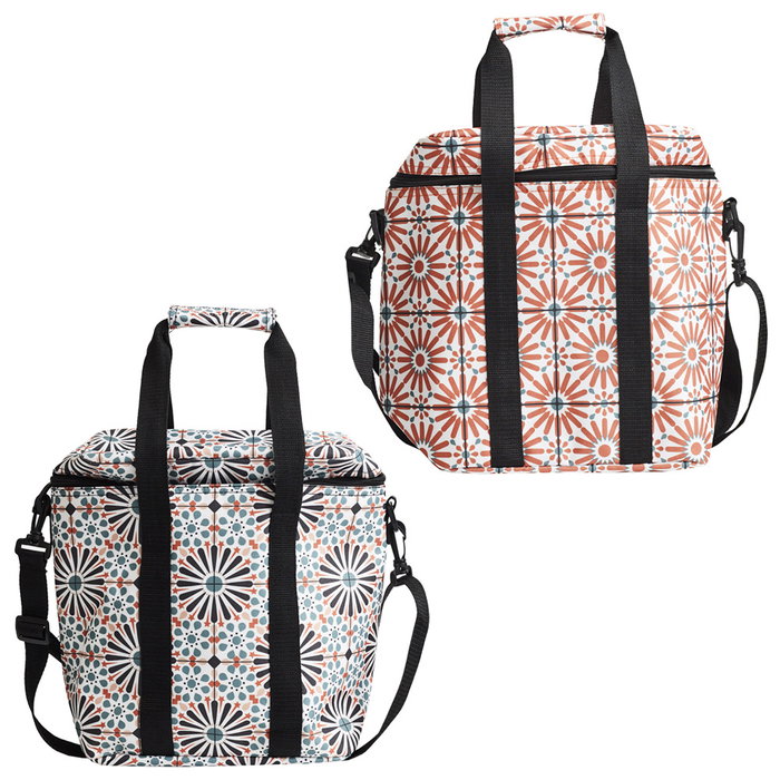 Cook Concept Bolsa Térmica Coup De Fraiche con Doble Asa y Correa, Estampado Verde o Naranja