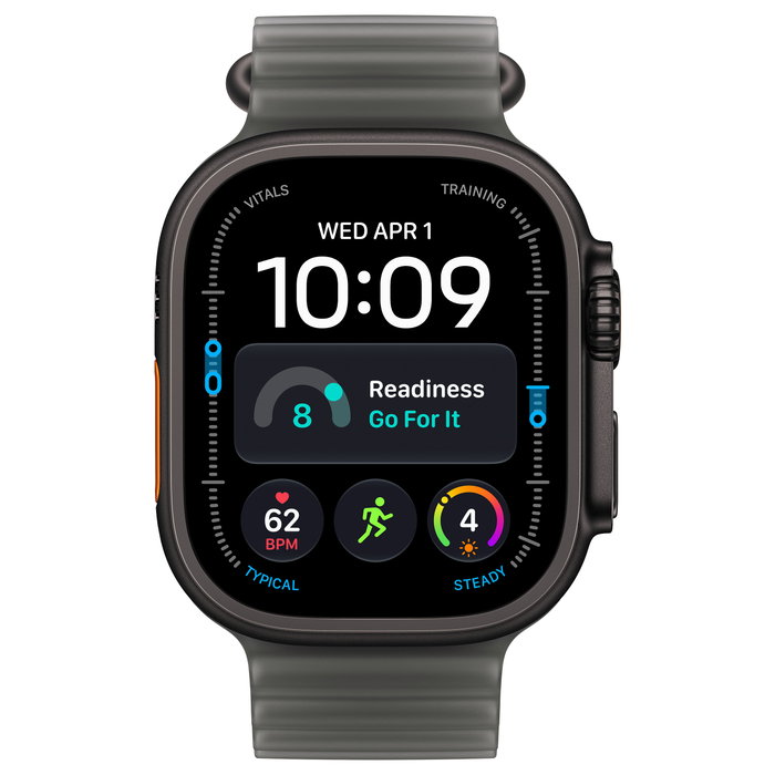 Apple Watch Ultra 4 49mm Cellular Titanio Negro con Correa Ocean Negra Translúcida
