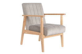 DKD Home Decor Sillón Sixties Gris Natural 68 x 81 x 63 cm