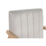 DKD Home Decor Sillón Scandi de Poliéster Gris y Pino