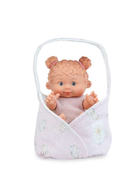 Muñeca nenotin baby en estuche. cuerpo y extremidades de vinilo 21 cm