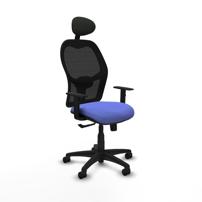 PIQUERAS Y CRESPO Silla de oficina Alocén, Mecanismo Sincro, Azul claro/Negro PIQUERAS Y CRESPO Silla de oficina Alocén, Mecanismo Sincro, Azul claro/Negro