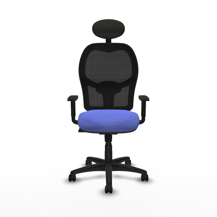 PIQUERAS Y CRESPO Silla de oficina Alocén, Mecanismo Sincro, Azul claro/Negro PIQUERAS Y CRESPO Silla de oficina Alocén, Mecanismo Sincro, Azul claro/Negro