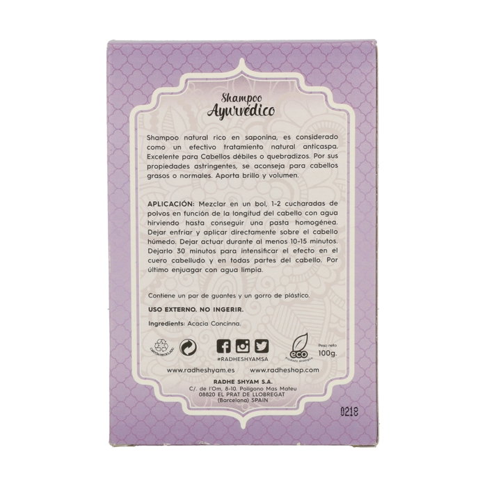 Radhe Shyam Champú Ayurvédico Shikakai en Polvo 100g