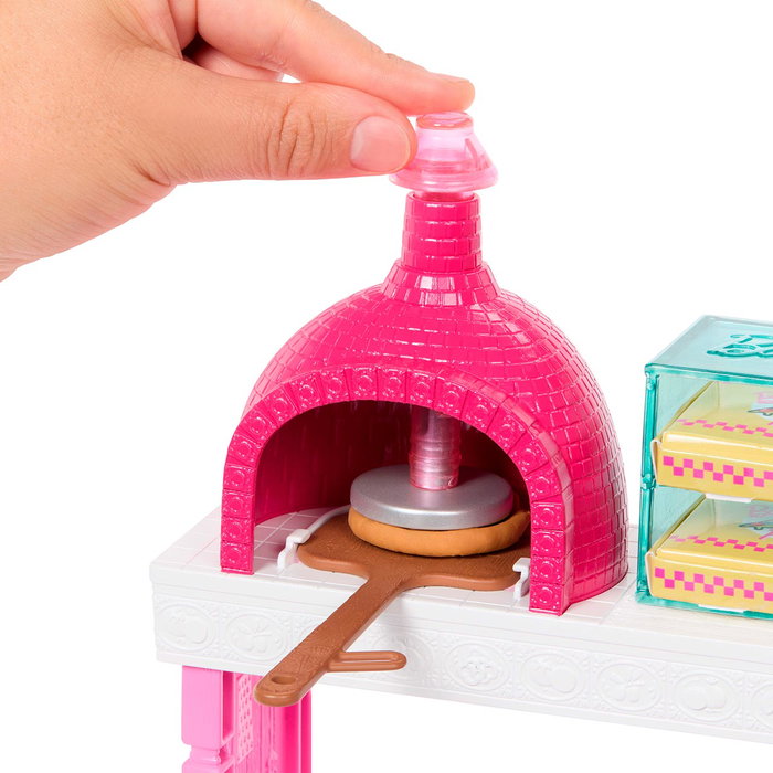 Barbie Pizzería con Muñeca Barbie Jmk21 Mattel - 25 Accesorios para Juego de Roles, +3 años Barbie Pizzería con Muñeca Barbie Jmk21 Mattel - 25 Accesorios para Juego de Roles, +3 años