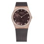 Bering Reloj Analógico 12426-262 para Mujer con Caja Rosa y Correa Marrón
