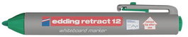 Marcador Pizarra Edding Retract 12 Conico Verde (Set de 10)