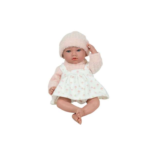 Muñecas Arias Muñeca Elegance 40 cm Aria Beige con Cojín - Muñeco de Peso - Edad 3-99 años