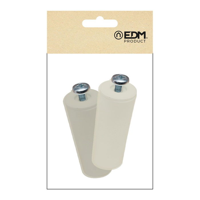 Edm Tope Persiana Enrollable PR08 Marfil 60 mm 2 Unidades Poliestireno