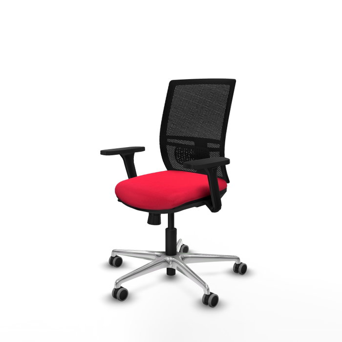 PIQUERAS Y CRESPO Silla de oficina Yunquera con mecanismo Sincro/Traslack, Rojo y Negro PIQUERAS Y CRESPO Silla de oficina Yunquera con mecanismo Sincro/Traslack, Rojo y Negro