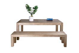 DKD Home Decor Mesa de Comedor de Madera de Hevea 200x95x76