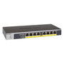 NETGEAR GS108LP-100EUS Switch Gigabit No Administrado 8 Puertos con PoE+, Montaje Rack 1U, Conectividad 10/100/1000 Mbps, Presupuesto PoE 60W