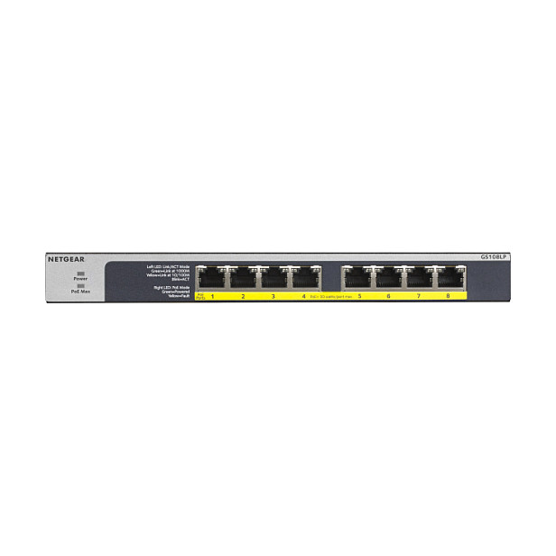 NETGEAR GS108LP-100EUS Switch Gigabit No Administrado 8 Puertos con PoE+, Montaje Rack 1U, Conectividad 10/100/1000 Mbps, Presupuesto PoE 60W NETGEAR GS108LP-100EUS Switch Gigabit No Administrado 8 Puertos con PoE+, Montaje Rack 1U, Conectividad 10/100/1000 Mbps, Presupuesto PoE 60W