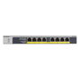 NETGEAR GS108LP-100EUS Switch Gigabit No Administrado 8 Puertos con PoE+, Montaje Rack 1U, Conectividad 10/100/1000 Mbps, Presupuesto PoE 60W