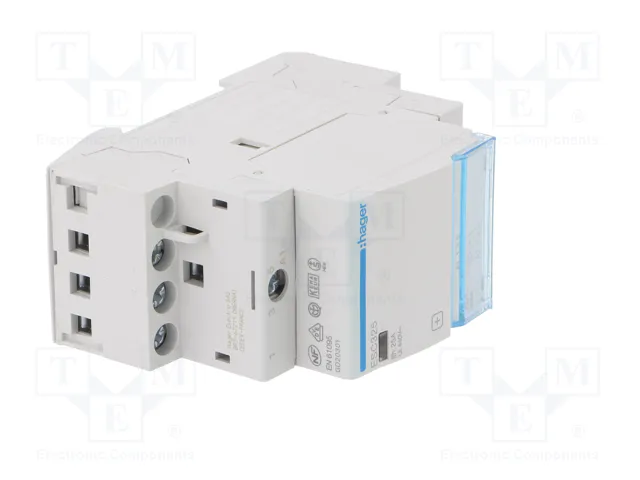 HAGER Contactor ESC 3-polar de instalación 25A 230VAC