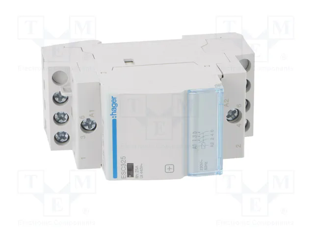 HAGER Contactor ESC 3-polar de instalación 25A 230VAC