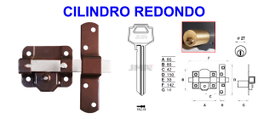 AVL Cerrojo 8301-R Pintado 50 mm con Llave y Botón